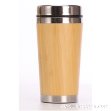 450 ml Bambus Kaffeetasse mit Edelstahldeckel